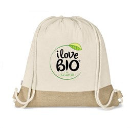 Okiyo Bijin Cotton Drawstring Bag-Natural-NT