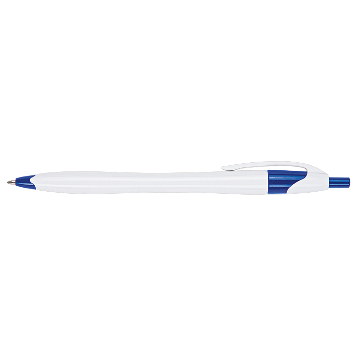 BP0015 - Slim White Barrel Ballpoint Pen - Writing Instruments