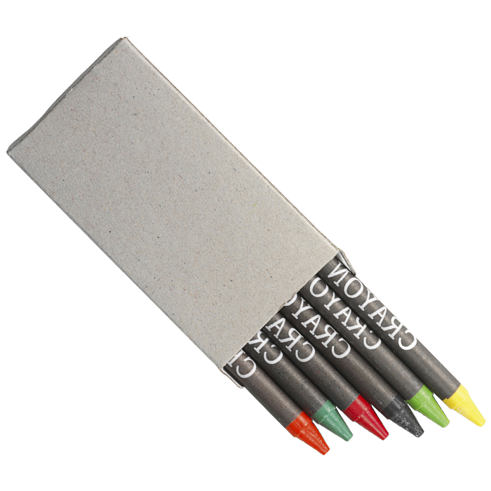 BP2788 - Crayons in Recycled Box - Set of 6 Neutral / STD / Regular - Writing Instruments