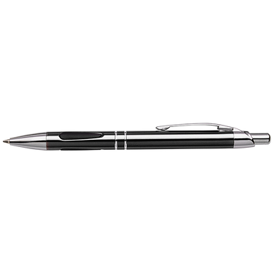 BP30201 - Metal Ergonomic Grip Ballpoint Pen Black / STD / 