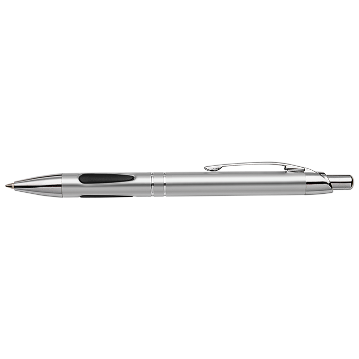 BP30201 - Metal Ergonomic Grip Ballpoint Pen Silver / STD / 