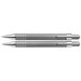 BP3298 - Lacquered Barrel Matching Ballpoint Pen and Clutch Pencil Set Silver / STD / Regular - Writing Instruments