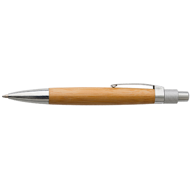 BP6612 - Bamboo Ballpoint Pen with Metal Clip Brown / STD / 