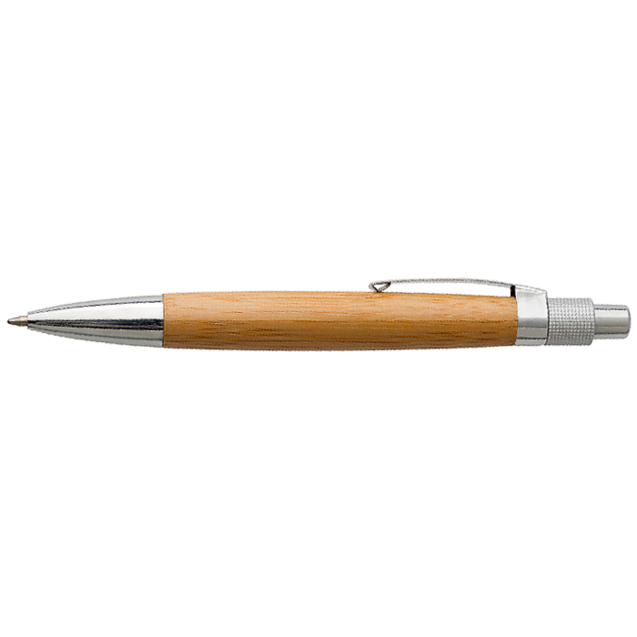 BP6612 - Bamboo Ballpoint Pen with Metal Clip Brown / STD / 