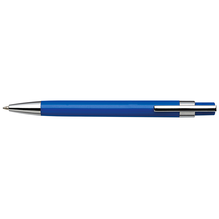 BP8121 - Coloured Barrel Click Pen Blue / STD / Regular - Writing Instruments