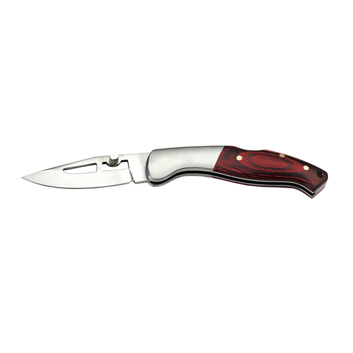 BT0002 - Lockback Wood Handled Knife Silver / STD / Regular 