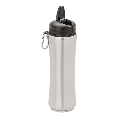 BW0010 - 750ml Stainless Steel Bottle With Carabiner Silver 
