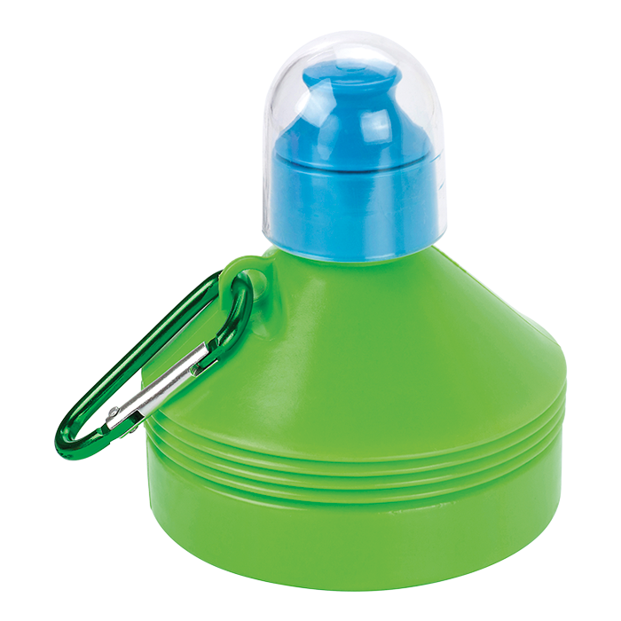 BW3879 - 600ml Collapsible Water Bottle with Carabiner Clip Pale Green / STD / Last Buy - Drinkware