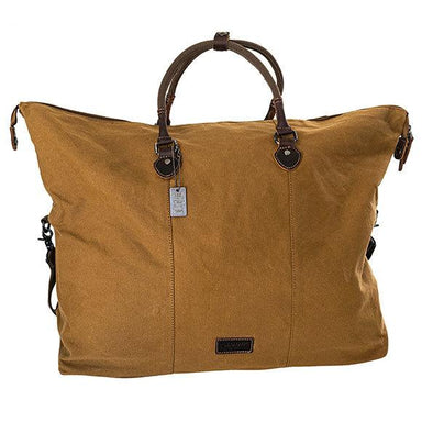 Wax Canvas Duffel Bag | Camel-Duffel Bags