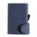 Blue All-in-one black card holder and wallet closed vertical