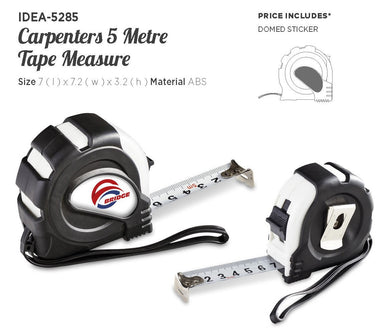 Carpenters 5 Metre Tape Measure-Solid White-SW