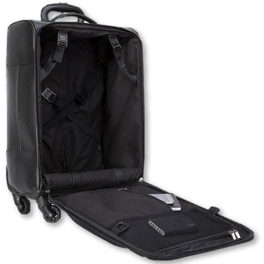Cassidy Authentic Leather Cabin Trolley Black-Suitcases