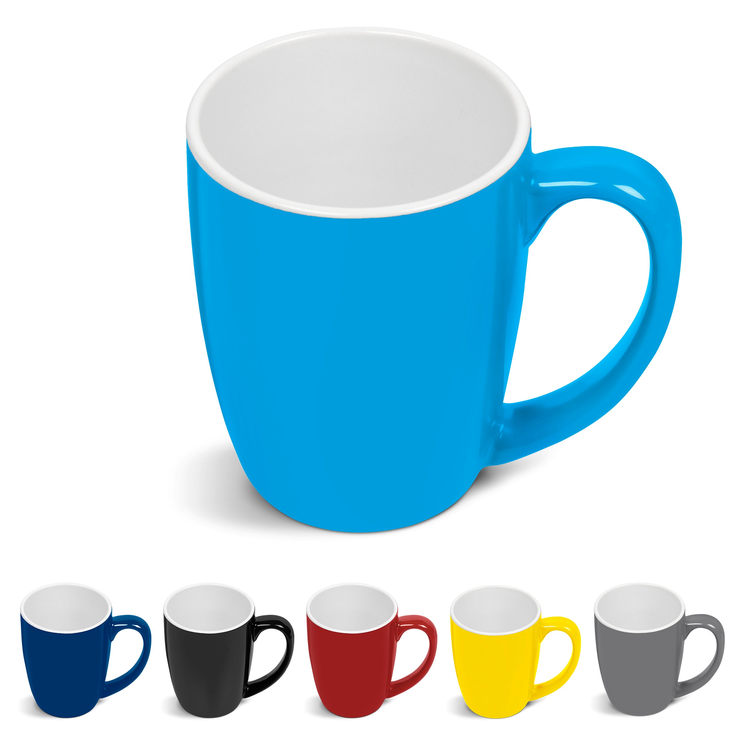 Payton Ceramic Coffee Mug - 325ml - Cyan