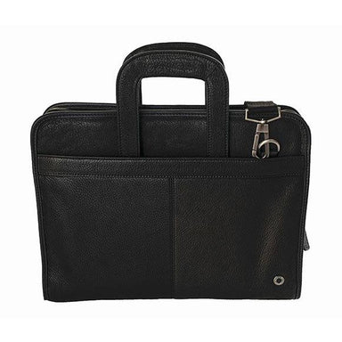 Colombia Leather Portfolio with Drop Handles | Black-