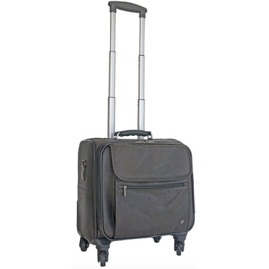 Columbia Leather 4-Wheel Mobile Office Black-