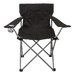 Compact Folding Outdoor Chair with Armrests and Cup Holder Black / STD / Regular