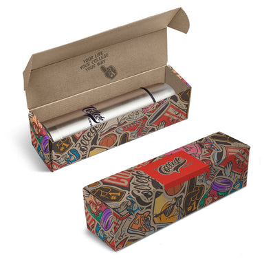 Consulate Flask in Bianca Custom Gift Box-Silver-S