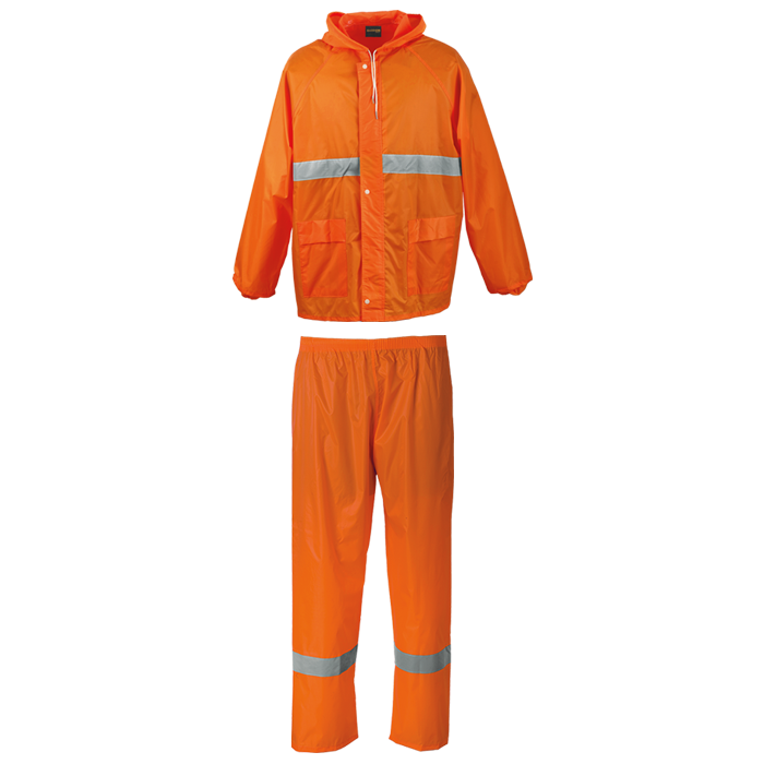 Contract Reflective Rain Suit Safety Orange/Reflect / SML / Regular - Protective Outerwear