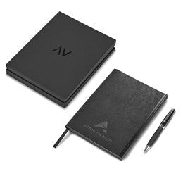 Alex Varga Corinthia A5 Soft Cover Notebook Gift Set-Black-BL