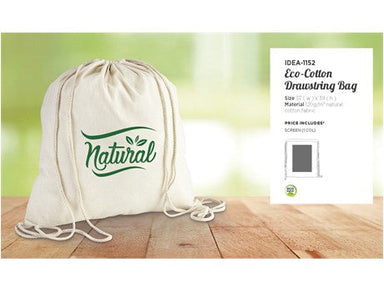 Eco-Cotton Drawstring Bag - Natural-Natural-NT