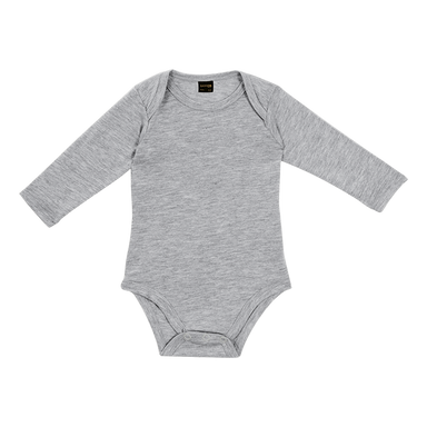 Creative Long Sleeve Baby Growers Grey / to 3months