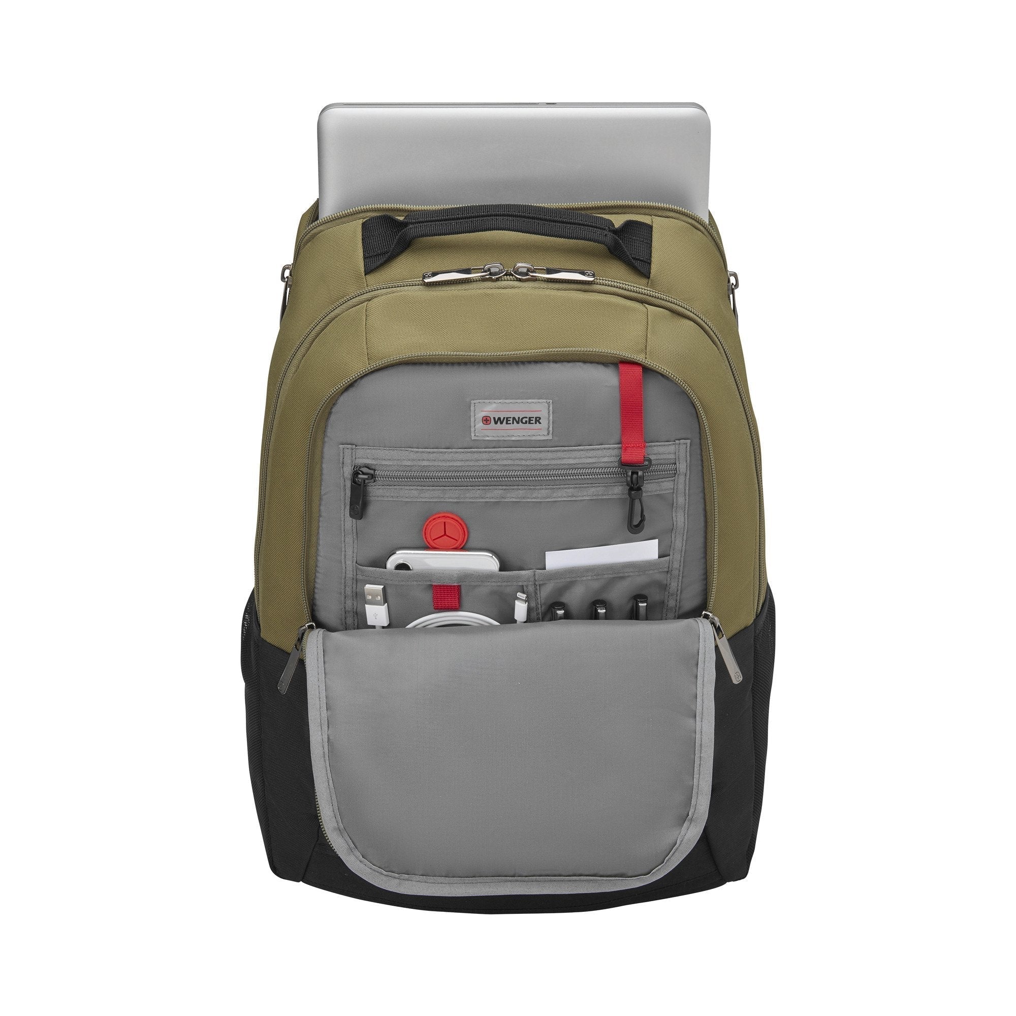 Crinio 16'' Laptop Backpack with Tablet Pocket Olive-Backpacks