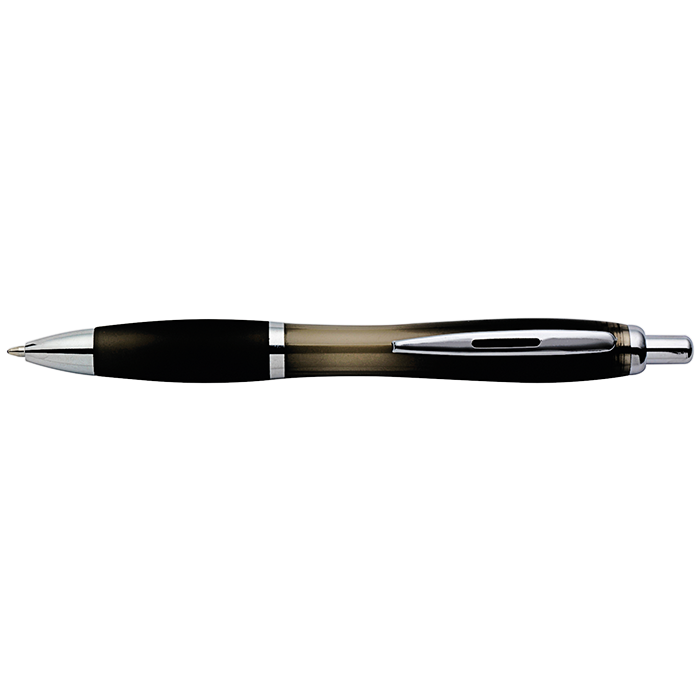 Curved Design Ballpoint Pen with Coloured Barrel Black / STD / Regular - Writing Instruments