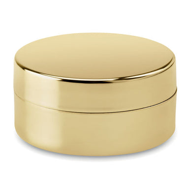 Custom Branded Lip Balm in Metallic Coloured Container Gold