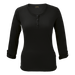 145g Henley Long Sleeve T-Shirt Ladies Black / XL / Last Buy - T-Shirts