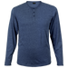 145g Henley Long Sleeve T-Shirt Mens Navy Melange / XL / Last Buy - T-Shirts