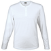 145g Henley Long Sleeve T-Shirt Mens White / XL / Last Buy - T-Shirts