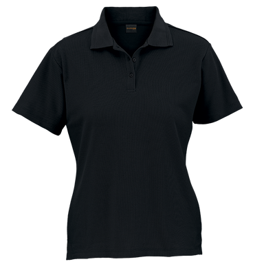 175g Pique Knit Golfer Ladies Black / XS / Regular - Golf Shirts