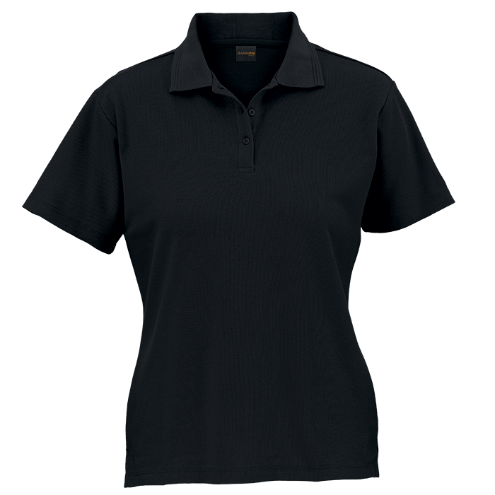 175g Pique Knit Golfer Ladies Black / XS / Regular - Golf Shirts