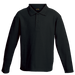 175g Pique Knit Long Sleeve Golfer Kiddies Black / 9 to 10 / Regular - Kids-Golf Shirts