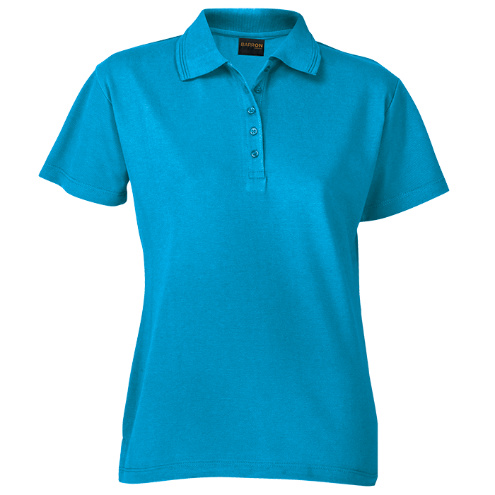 200g Ladies Pique Knit Golfer Surf Blue / XS / Regular - Golf Shirts