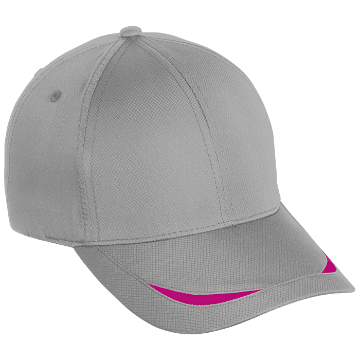 6 Panel Corner Insert Cap  Silver/Bright Pink / STD /