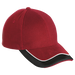 6 Panel Cruise Cap Red/Black/White / STD / Last Buy - Caps