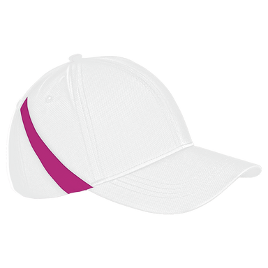 6 Panel Enzo Cap White/Bright Pink / STD / Last Buy - Caps