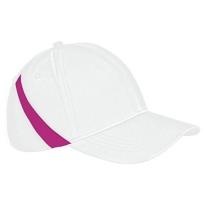 6 Panel Enzo Cap White/Bright Pink / STD / Last Buy - Caps