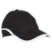 6 Panel Insert Binding Cap Black/White / STD / Last Buy - Caps
