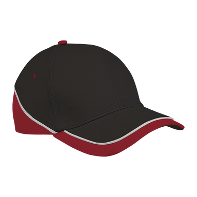 6 Panel Trio Cap  Black/Red/White / STD / Regular - 