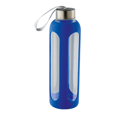 600ml Silicone Grip Water Bottle With Carry Strap Blue / STD / Last Buy - Drinkware