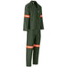 Acid Resistant Polycotton Conti Suit - Reflective Arm & Legs - Orange Tape - Work Safety Protective Gear