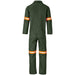 Acid Resistant Polycotton Conti Suit - Reflective Arm & Legs - Orange Tape - Work Safety Protective Gear
