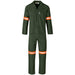 Acid Resistant Polycotton Conti Suit - Reflective Arm & Legs - Orange Tape - Work Safety Protective Gear