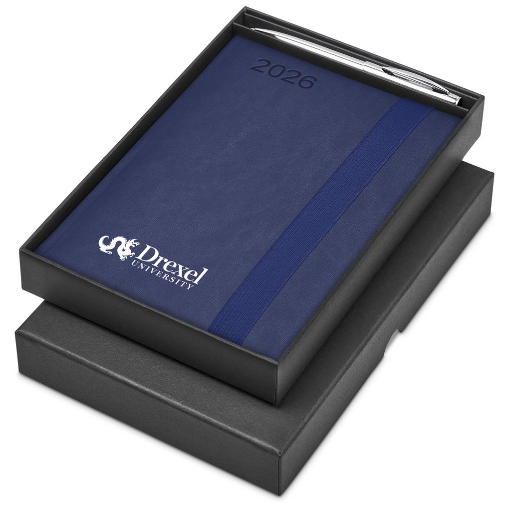 Advantage A5 2026 Diary & Cypher Pen Set NAVY - Diaries 2026,Diaries 2026,Diary Sets
