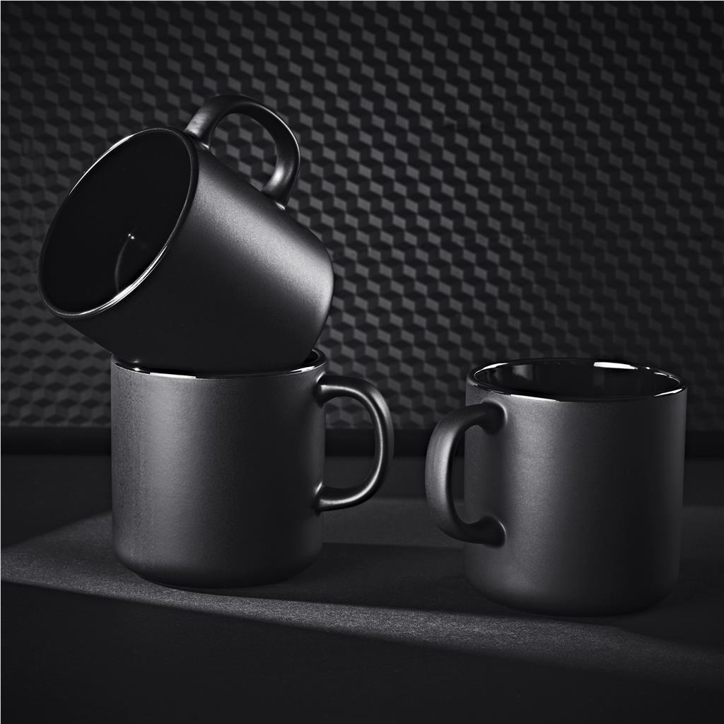 Aletina Ceramic Coffee Mug – 400ml BLACK - Mugs,Drinkware