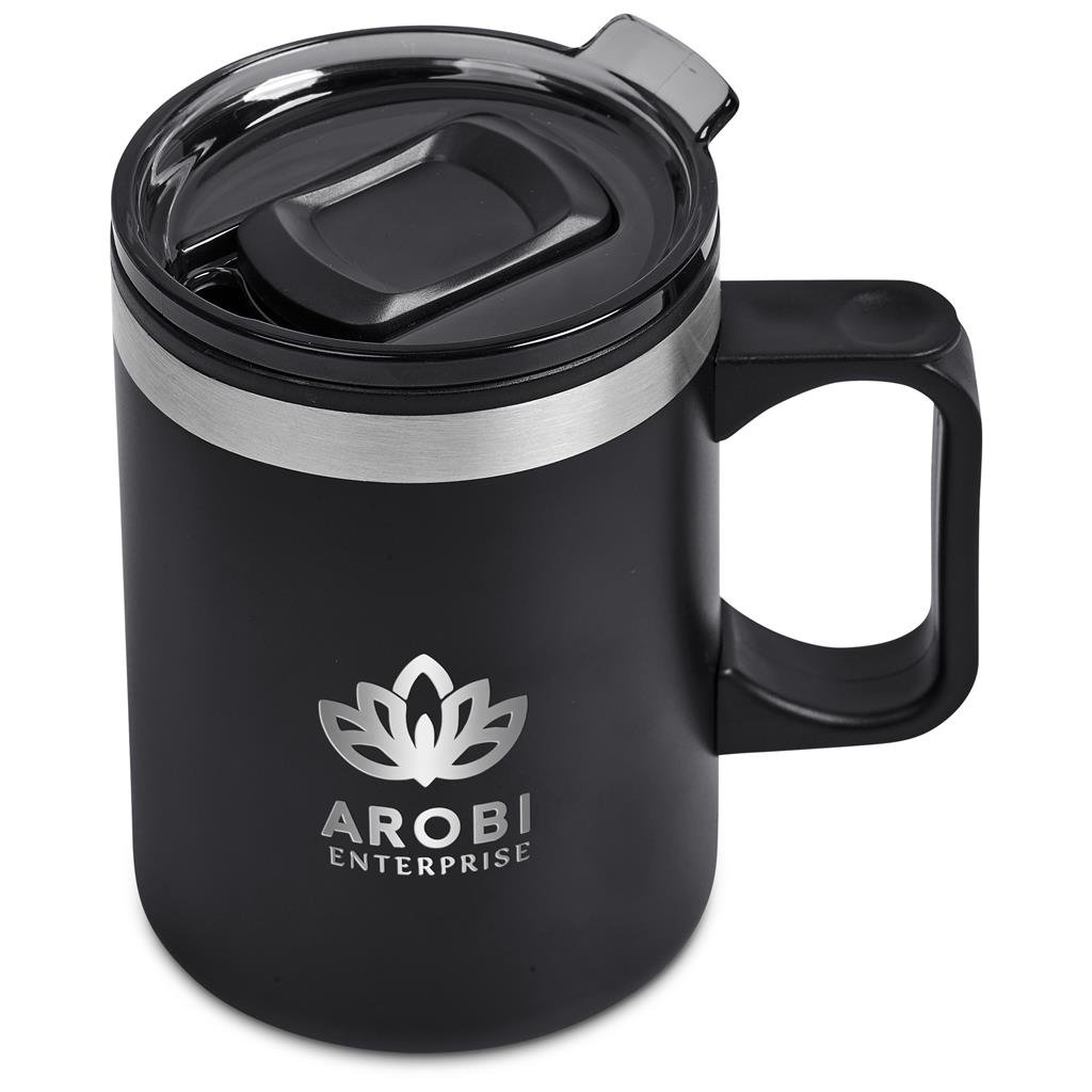 Angelo Stainless Steel & Plastic Double-Wall Mug – 360ml - Travel Mugs and Tumblers,Drinkware