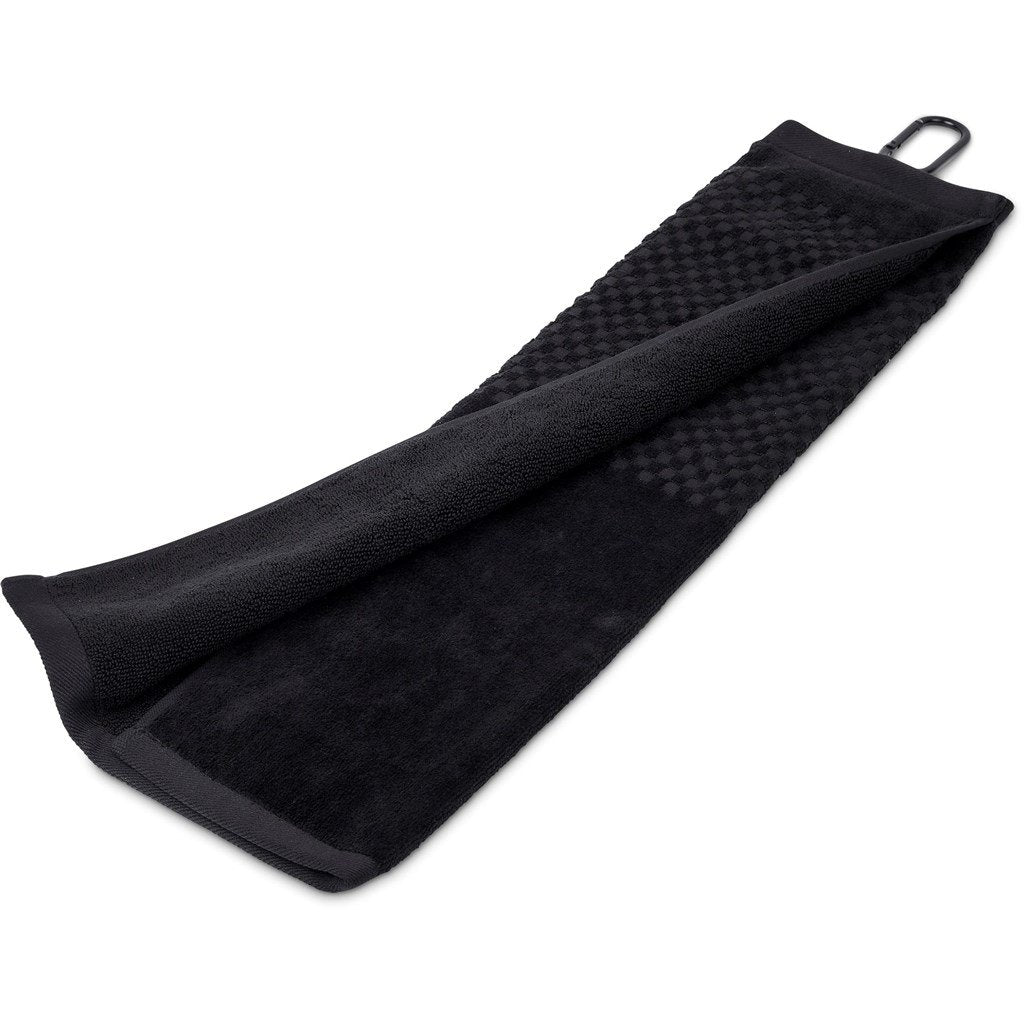 Arcadia Tri-Fold Golf Towel BLACK - Golf,Sports and Wellness,Golf Day Ideas,Sports And Wellness