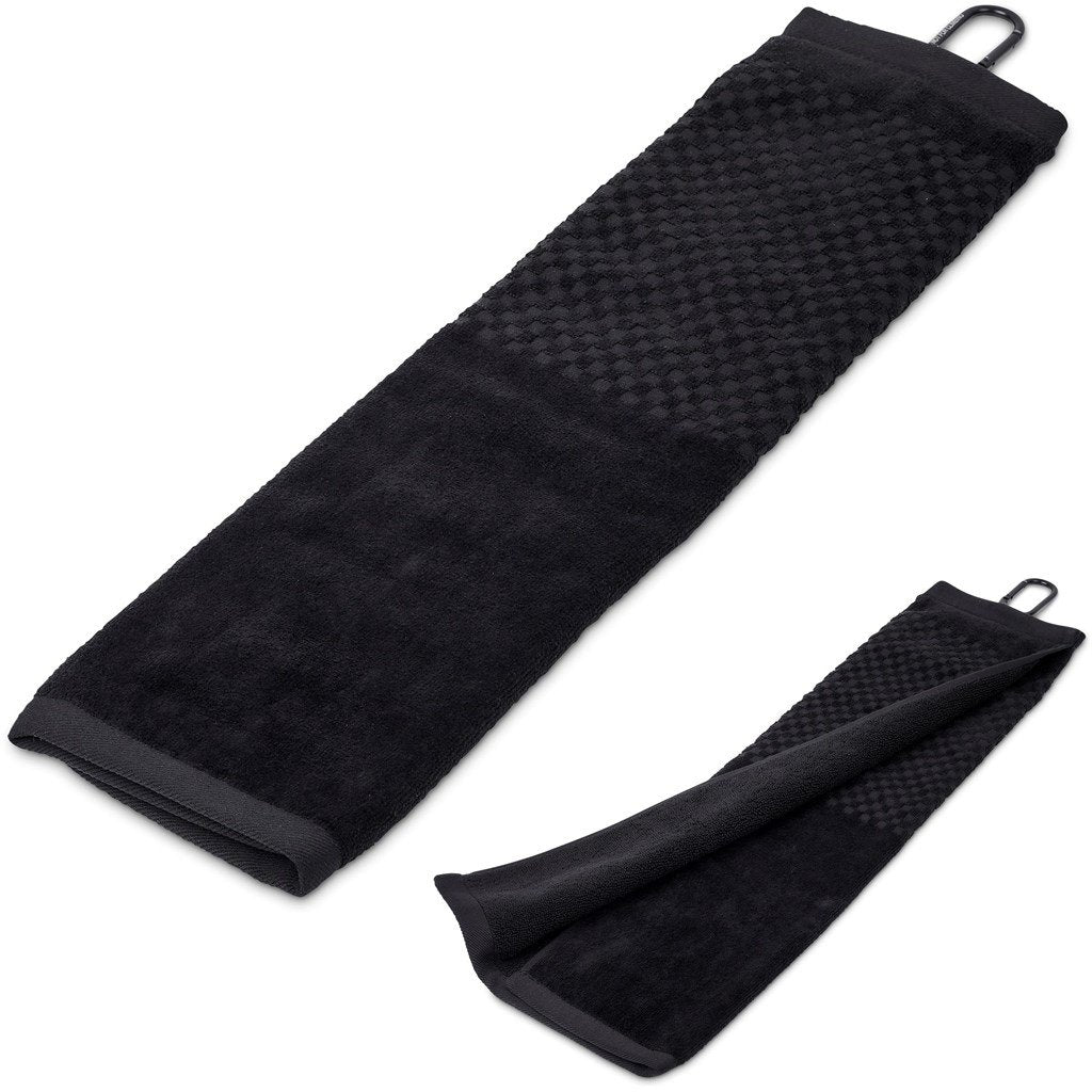 Arcadia Tri-Fold Golf Towel BLACK - Golf,Sports and Wellness,Golf Day Ideas,Sports And Wellness